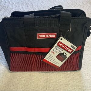 Craftsman Tool  Bag ~ Black and Red Large Mouth ~ NWT